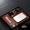 Kit Relógio óculos e Carteira Masculina Antimagnetic