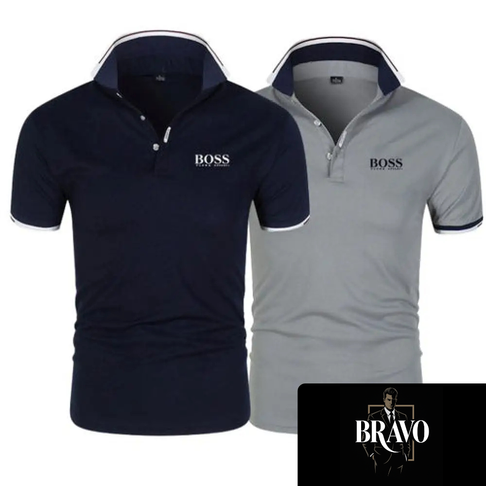 Kit 2 Camisas Polo Alfa Boss - [Compre 1 Leve 2]
