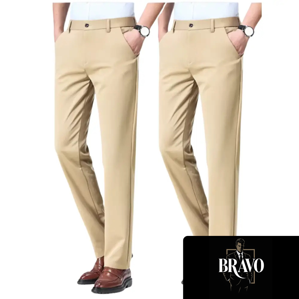 Kit Com 2 Calças Sociais de Alfaiataria Bravo - [Compre 1 e Leve 2]