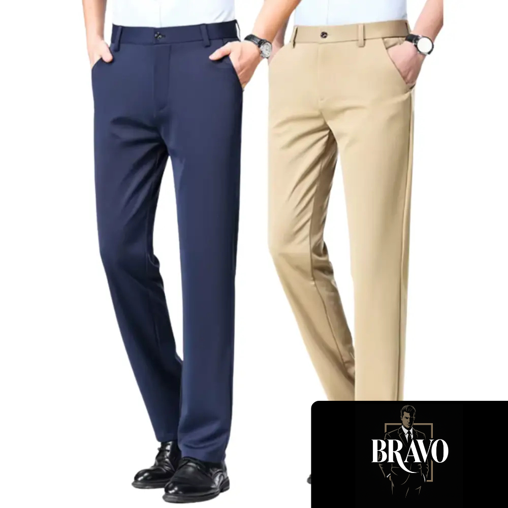 Kit Com 2 Calças Sociais de Alfaiataria Bravo - [Compre 1 e Leve 2]