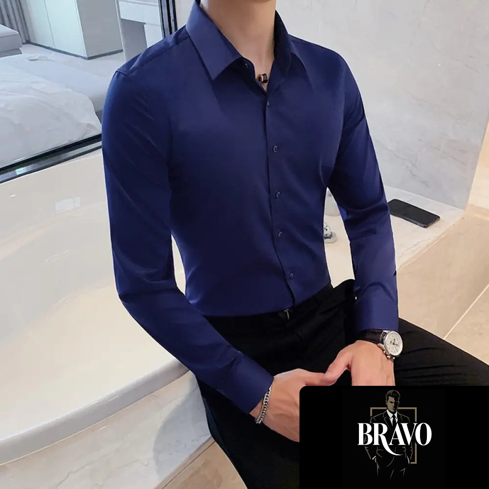 Camisa Masculina Social Slim Fit Britanic